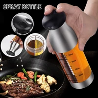 stainless steel kitchen double head spray bottle oil sprayer anti leaking vinegar soy sauce bottle dispenser for bbq baking