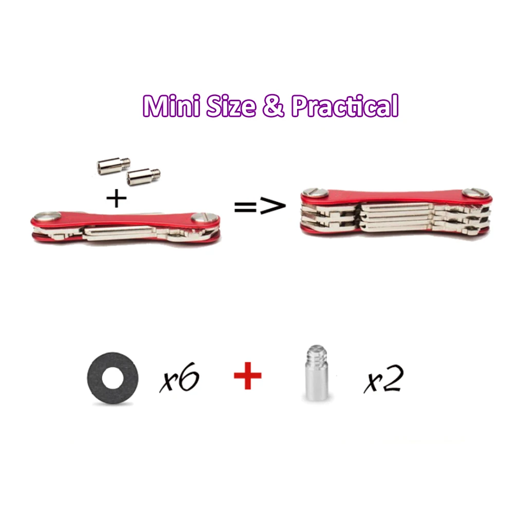 Red Large Scale Key Holder Tool Gadget Organizer Storage Device Accessories for Indoor Outdoor Use DIY Portable | Спорт и