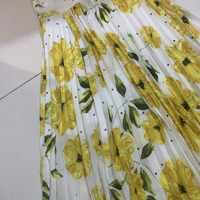 

SISPELL Backless Print Womens Dress V Neck Sleeveless High Waist Slimming Hit Color For Female Elegant Dress Fashion Tide