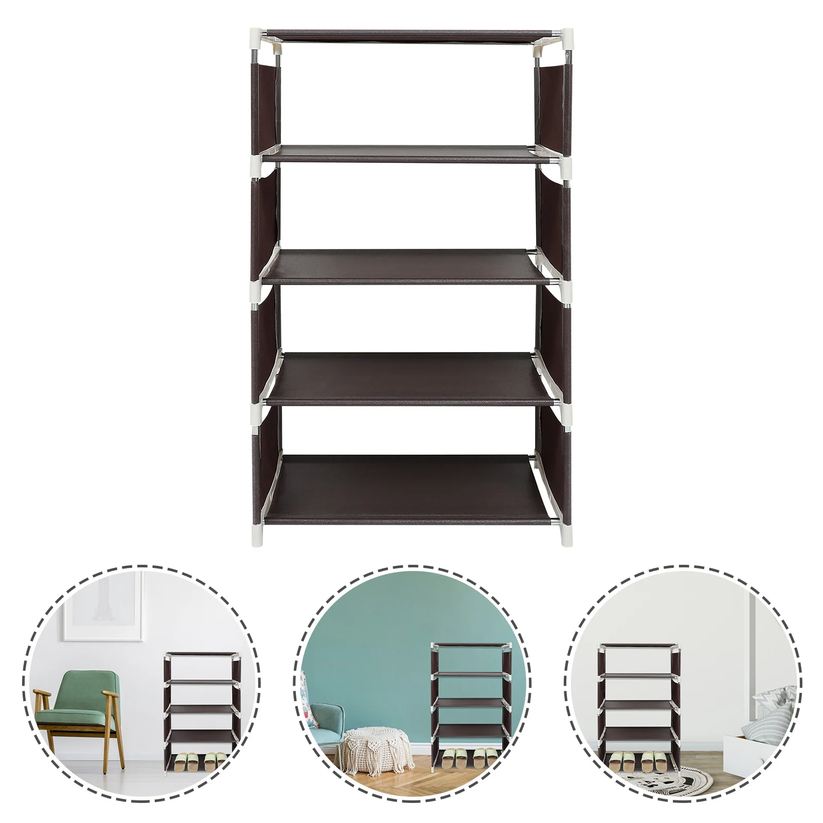 

1Pc Household Doorway Shoes Rack Five-Layer Shoes Shelf Multi-Use Shoes Organizer