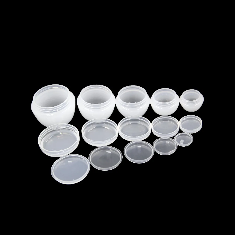 Банки пластиковые прозрачные для косметических кремов 5/10/20/30/50 г 50 шт.|box music|packaging