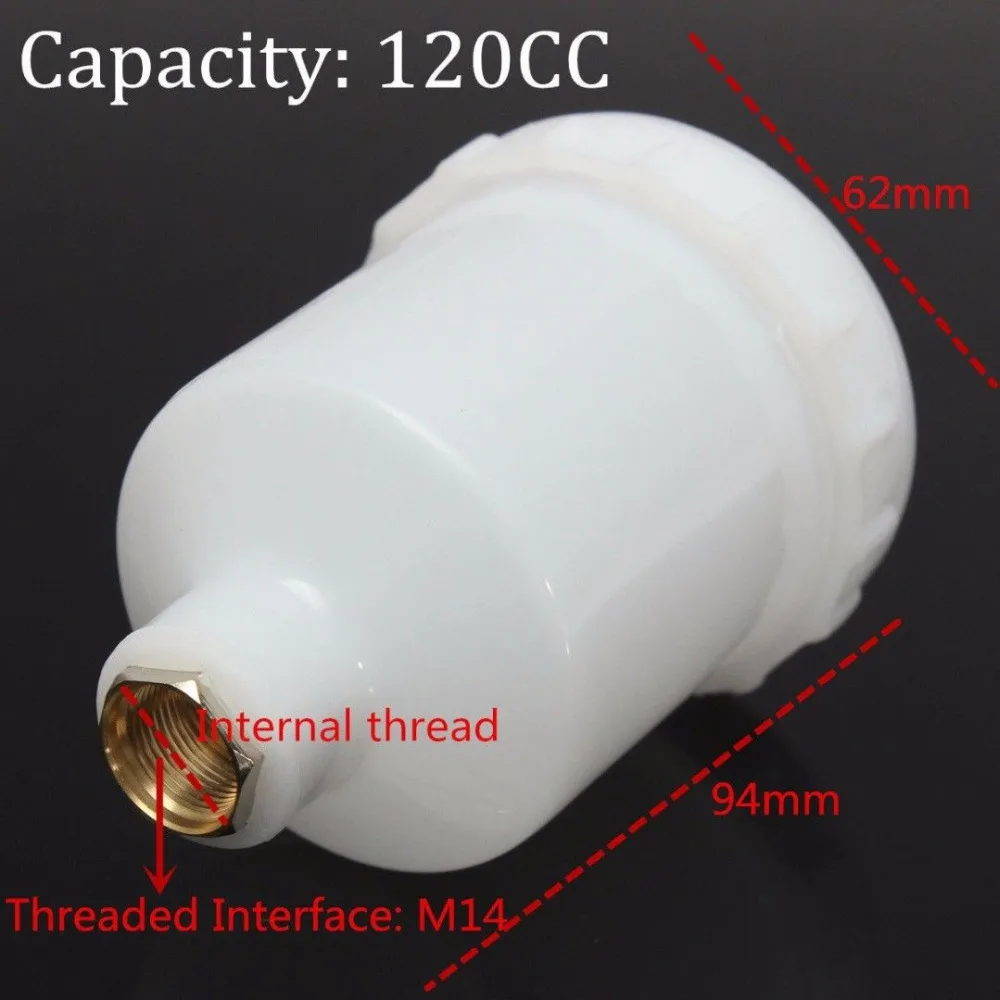 125 мл пластиковый горшок для краски H2000 R100 HVLP гравитационный ручной