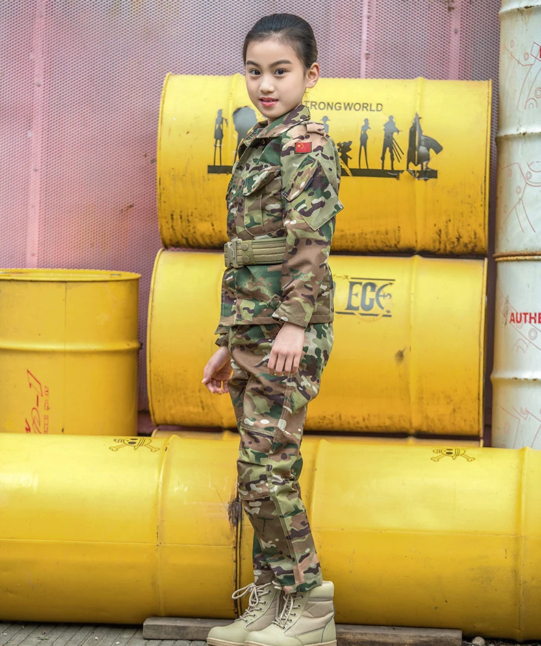 Тактический костюм для мальчиков и девочек детская Униформа Военная