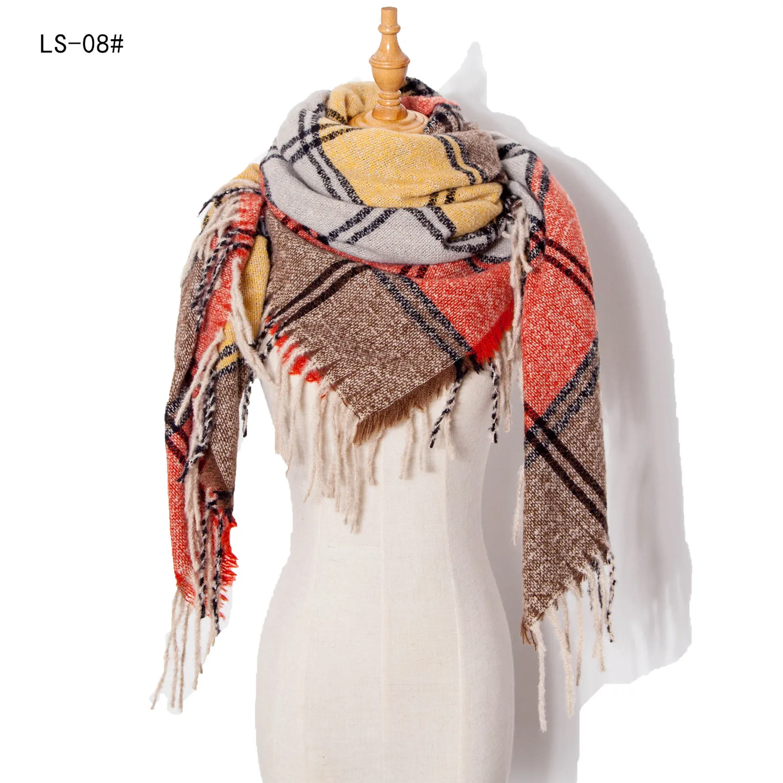 

2020 New designer Colorful Scarf Casual Square Tassel Scarf Shawl Fashion Winter Women