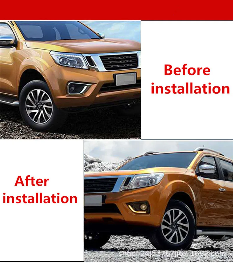 

For Nissan Navara NP300 2015 2016 2017 2018 2019 2020 LED DRL Daytime Running Light Driving lights with Turn Signal Lamp Fit