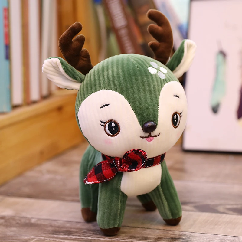

Kawwii Plush Deer Toys Soft Stuffed Animal Doll for Kids Cartoon Pillow Scarf Toy Baby Soothe Dolls Gift Ljn