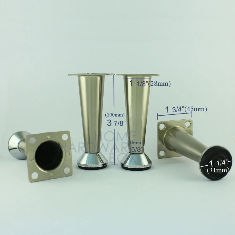 Металлические ножки для стола подставка мебели из нержавеющей стали 4 дюйма 100 мм