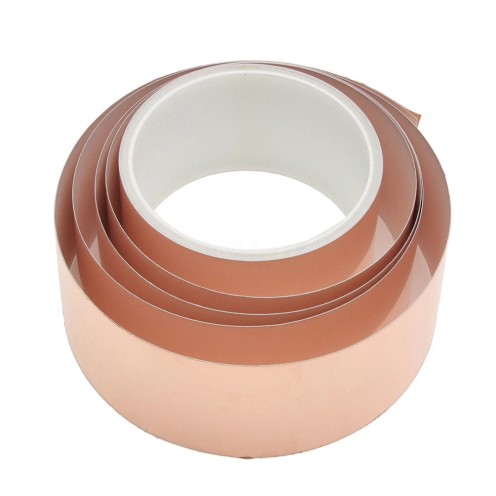 30 метров 5 мм Одиночная проводящая клейкая медная фольга лента EMI Экранирование
