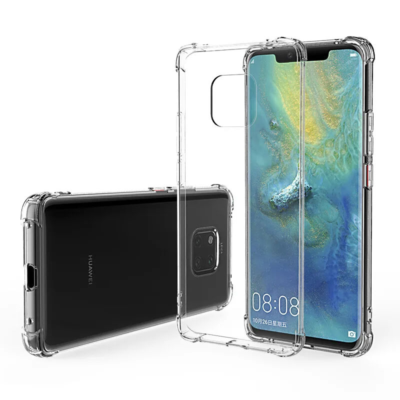 Мягкий ТПУ чехол для Huawei P20 Pro/Lite прозрачный мягкий силиконовый Mate 20 P30 Pro Lite