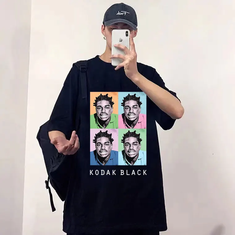 

Kodak Black Classic Vintage Hip Hop Rap Tshirt Mens Fashion Casual T-shirt Summer Men Women Oversized EU Size Tee Shirt Tops