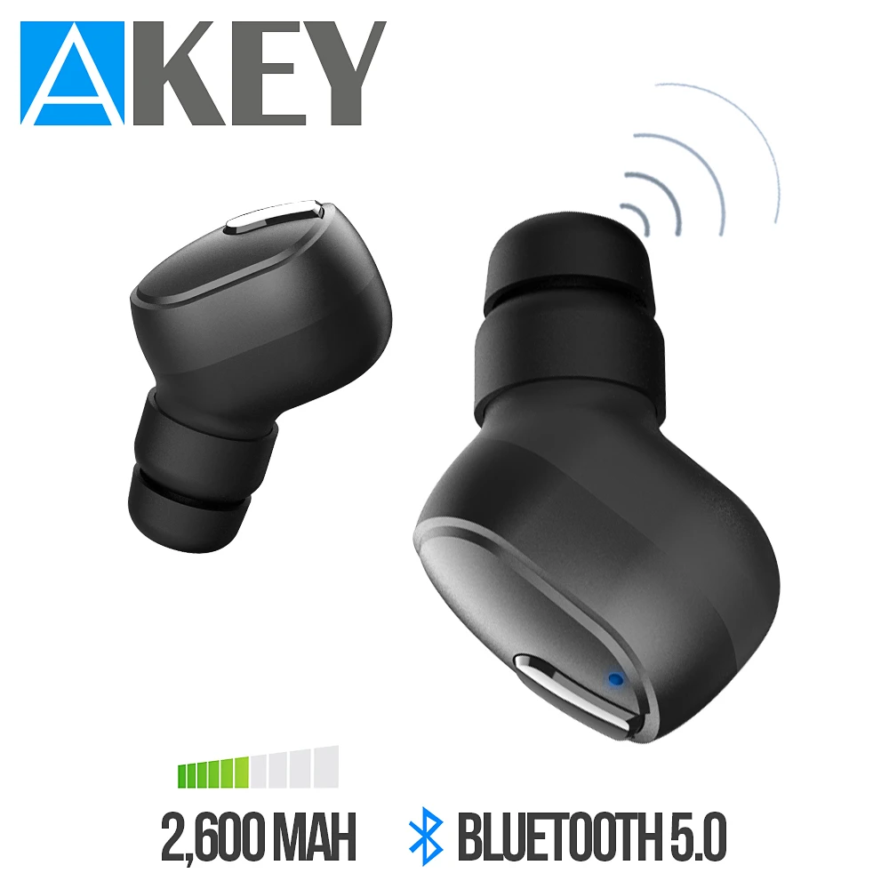 AKEY TWS Bluetooth наушники V5.0 супер мини беспроводные bluetooth HD стерео Беспроводные