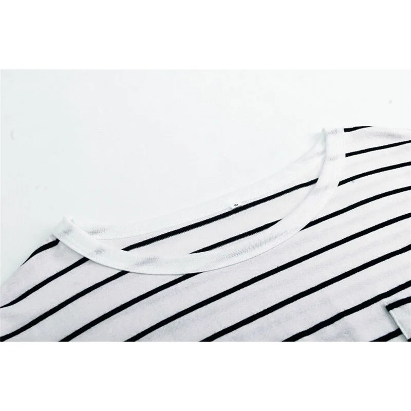 

Autumn Casual Long Sleeve Striped T-shirt Women Basic Tunic Tops Plus Tees Loose Tops Tee Shirt For Women