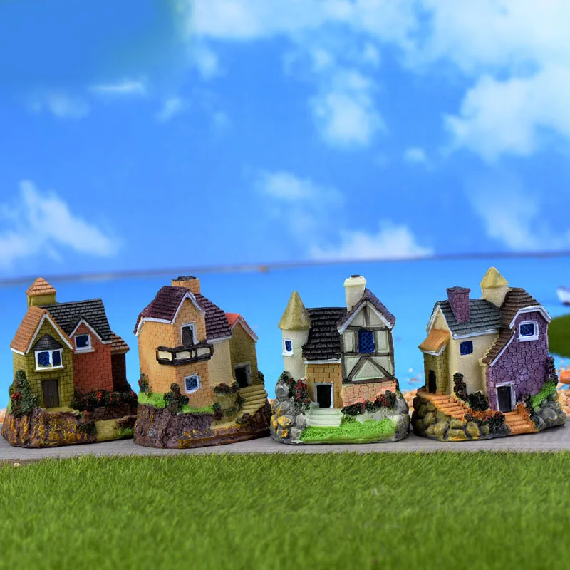 1 шт. имитация смолы Большой Домик украшение аквариум черепаха украшения мох