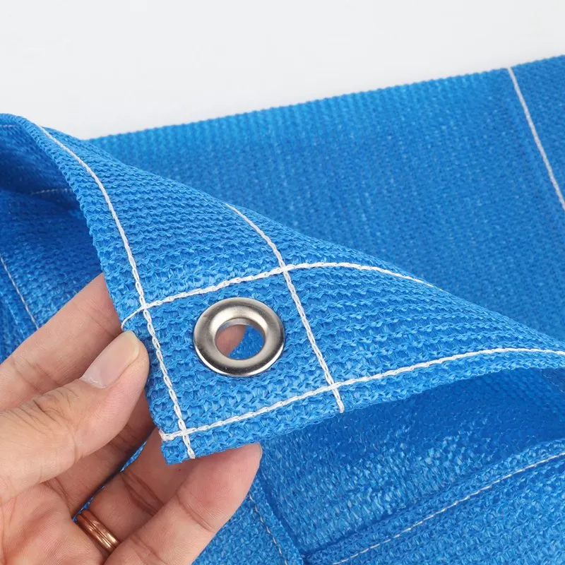 HDPE анти-УФ-синяя солнцезащитная сетка тент для кемпинга на открытом воздухе