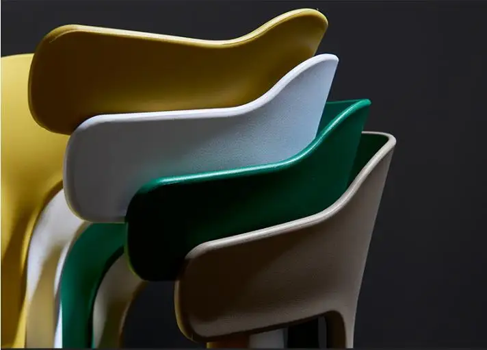 Креативный подлокотник стул для отдыха пластиковый открытый кофейный