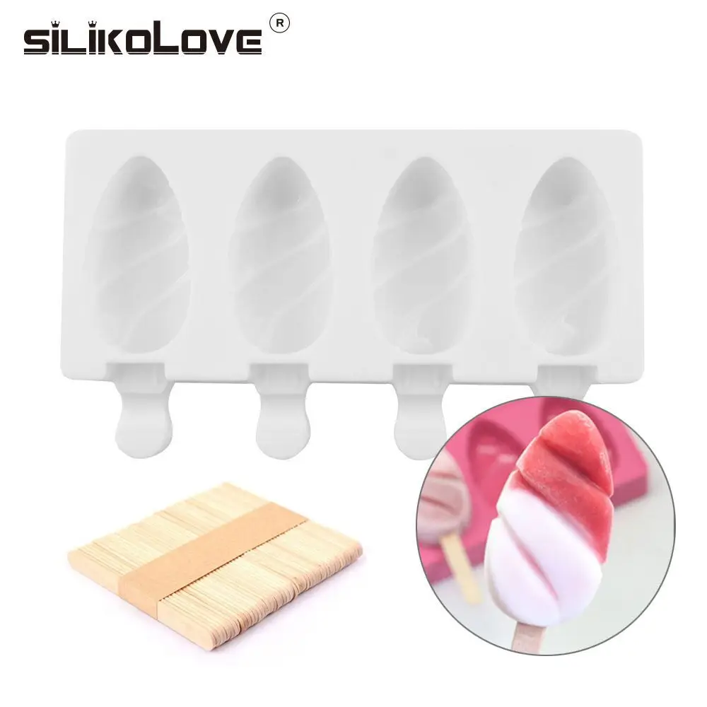 Силиконовые Формочки Для Мороженого SILIKOLOVE с 4 ячейками Детские формочки для