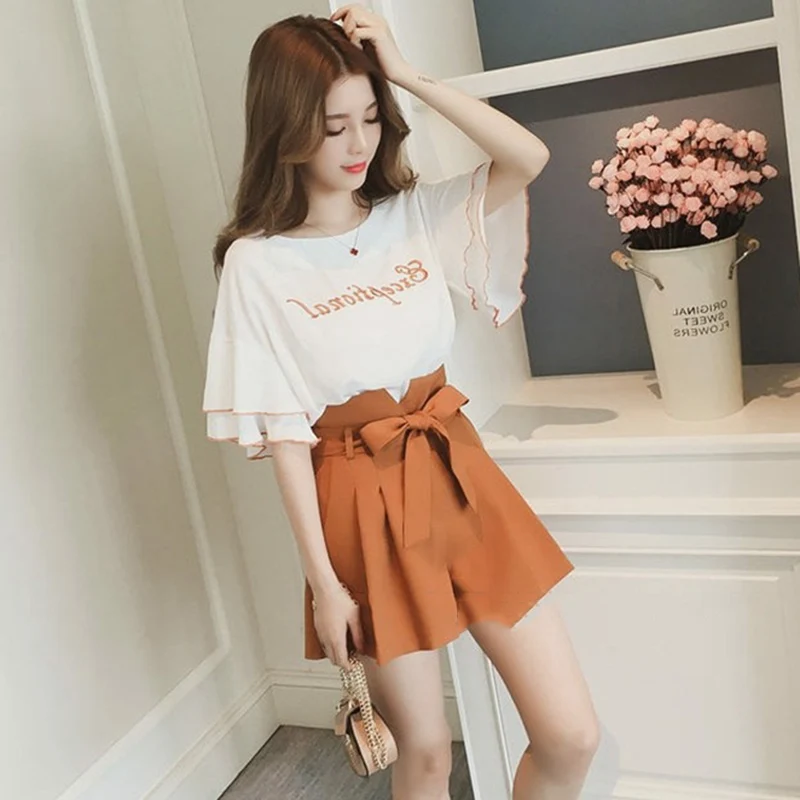 New Fashion Women's Sets Summer Women's Tracksuit Sexy Tracksuit Women Two Piece Set Embroidery Tops And Pants Suit Women Outfit