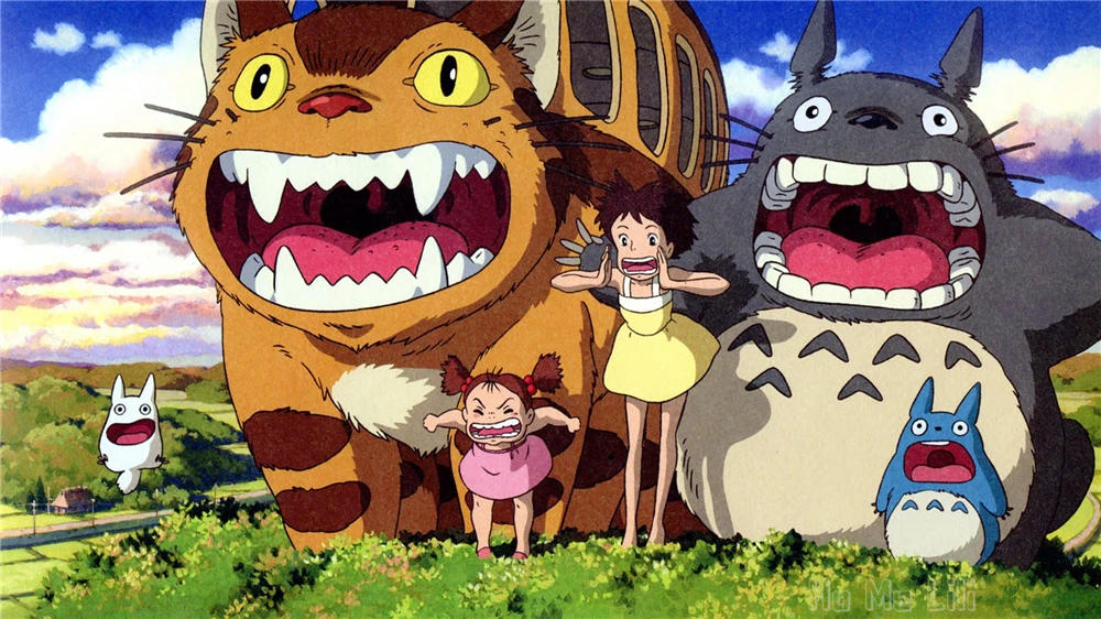 Tapiz de Totoro con personaje de dibujos animados, decoraci&oacute;n Interior para el hogar-2