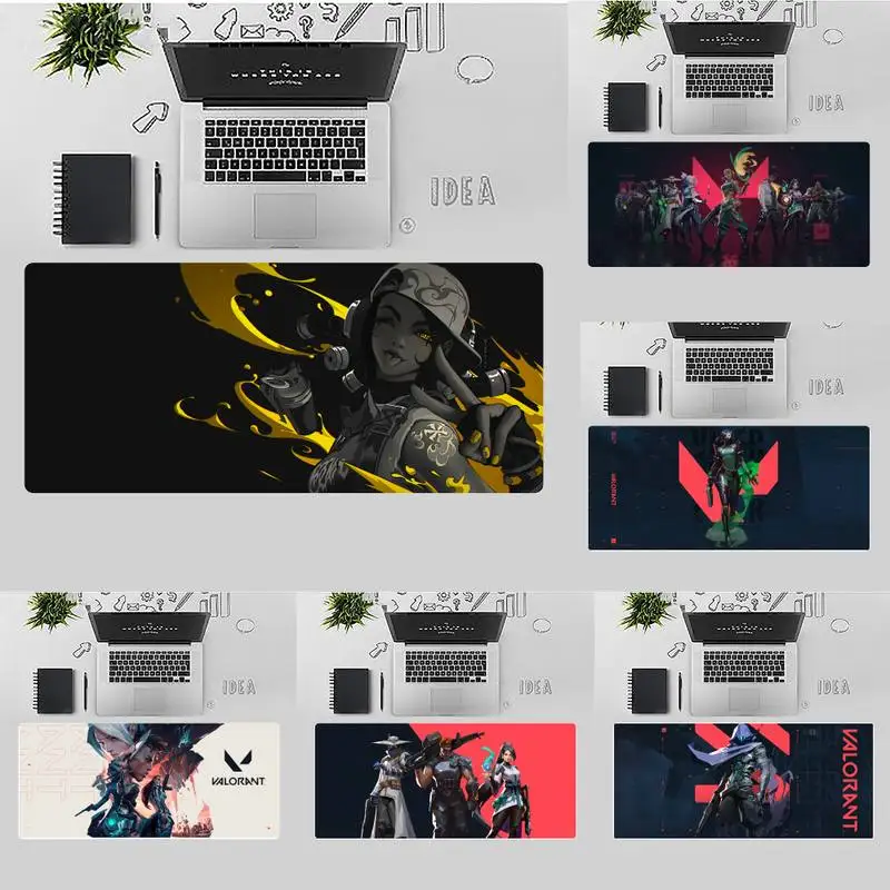 

valorant hot Beautiful Anime Mouse Mat Keyboard Game Mouse Mat pad X XL XXL Non-slip Laptop Cushion