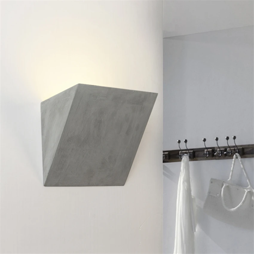 Геометрические цементные настенные светильники в стиле лофт ретро промышленный