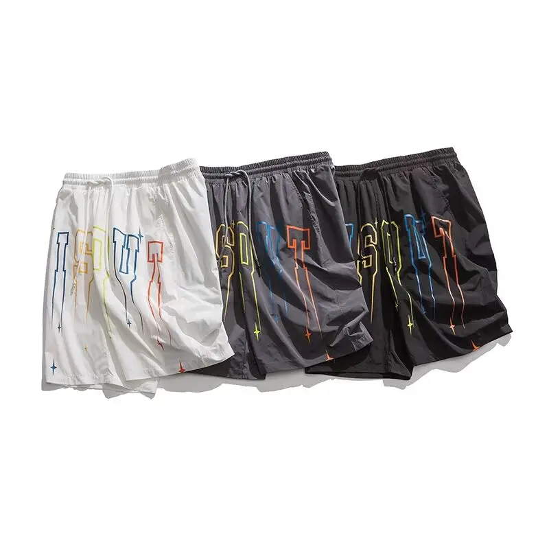 

New summer 5XL super size Young students handsome letter printed shorts