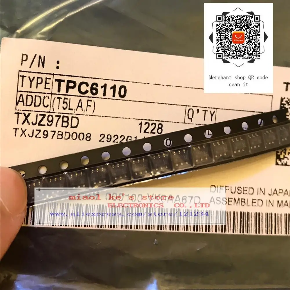 [10 шт./1 лот] 100% Новый оригинал: TPC6110(TE85L F M) TPC6110 MOSFET P Channel 30V 4.5A(Ta) 700mW(Ta) VS6 (2 9x2