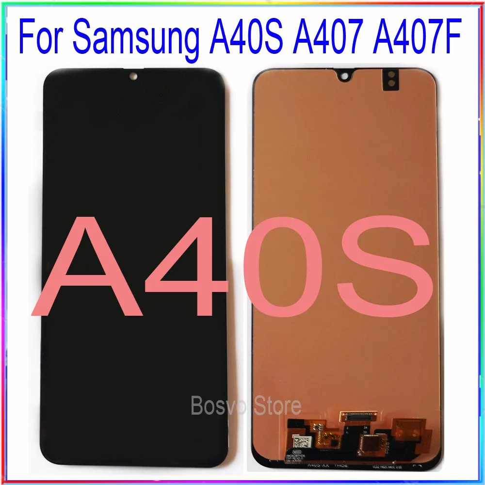 ЖК дисплей с сенсорным дигитайзером в сборе экран для samsung A40S A407 A4057 A407FN/D
