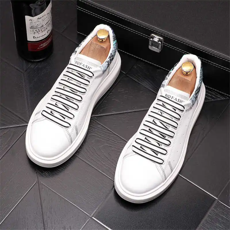 

Fashion White Men Platform Shoes Sneakers Round head Casual Shoes Hip Hop shoes Tennis Zapatillas Hombre