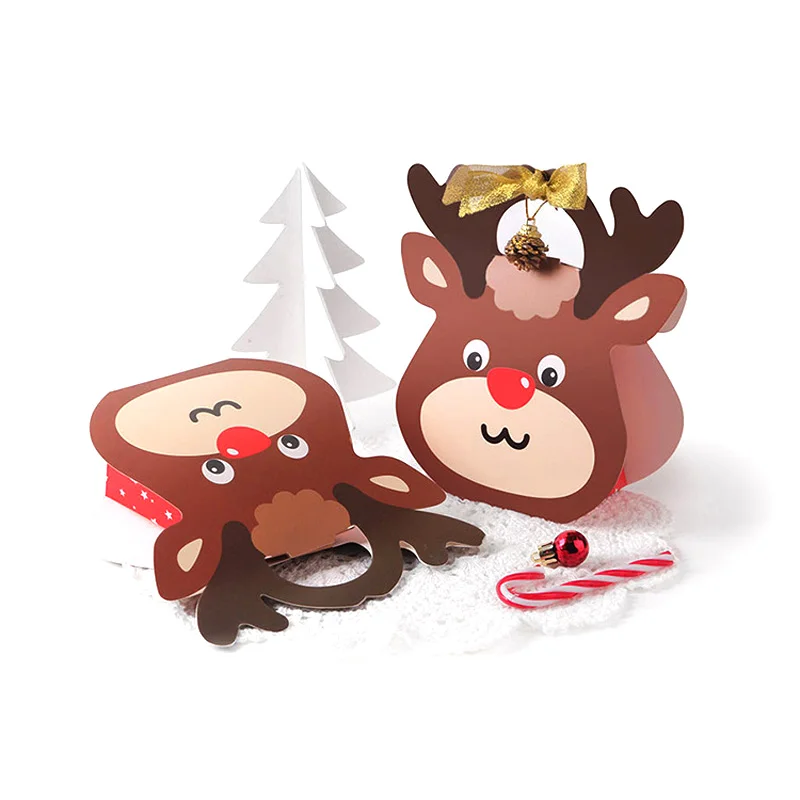 Канун Рождества Портативный коробка пакеты для печенья конфеты упаковывая