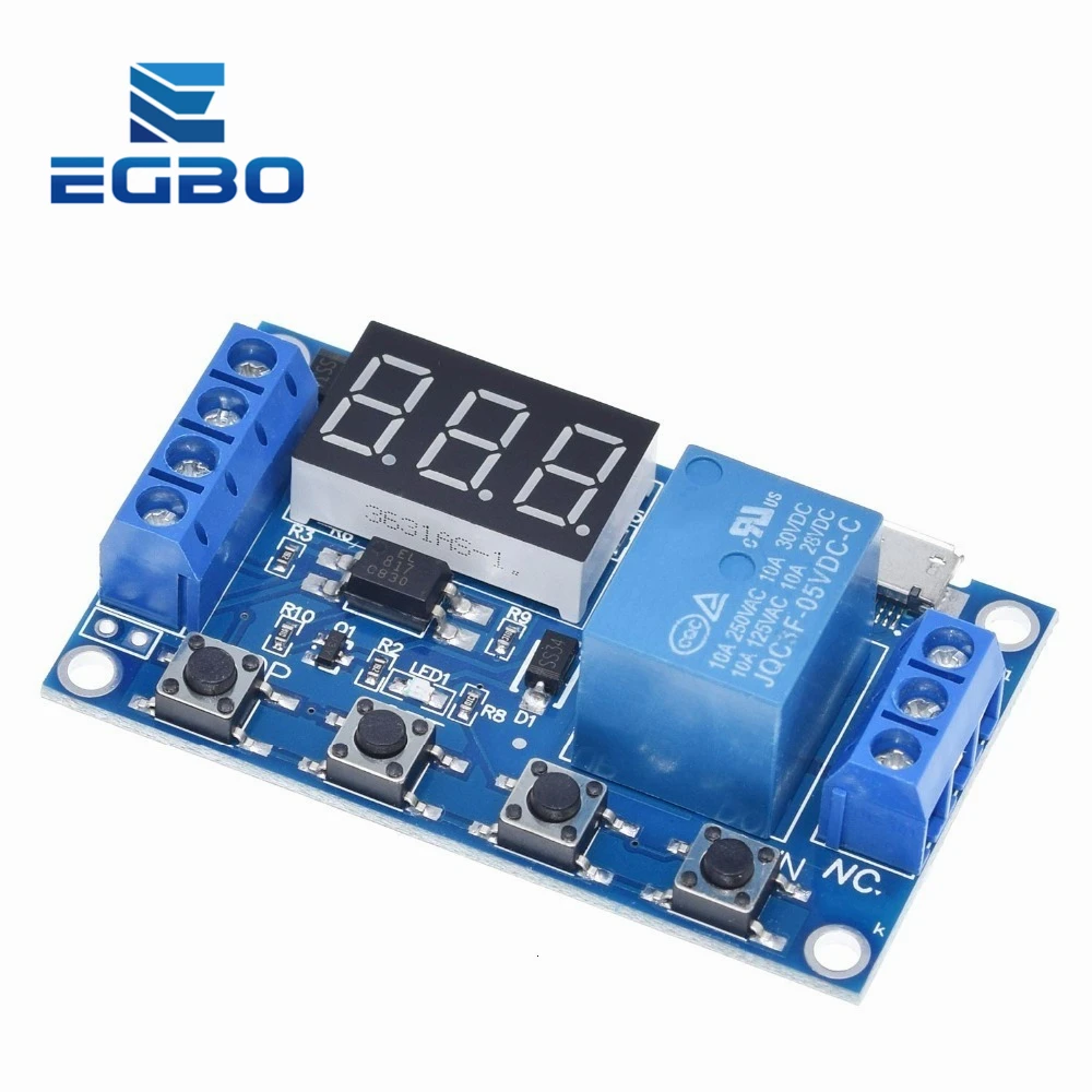 Релейный модуль с временной задержкой 1 канал 5 В релейное реле для