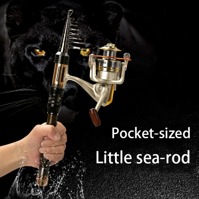 Телескопическая удочка из углеродного волокна портативная спиннинговая для