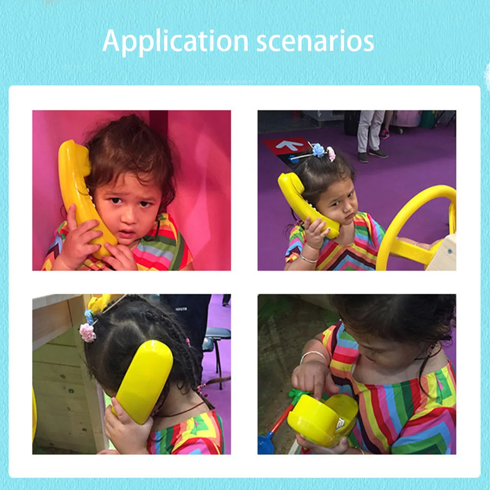 

Gift Language Development Pretend Play Kindergarten Telephone Toy Wall Mounted For Kids Home Lightweight Learning Simulation