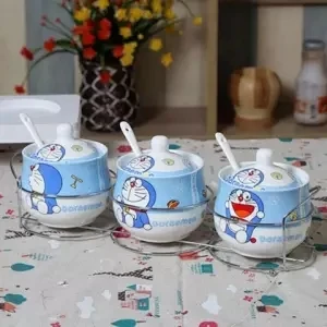 Бытовой солевой шейкер из трех частей коробки для специй керамическая приправа банка четыре шт коробка кухонная приправа бутылочка для заправки солонка - Цвет: 3-piece suit