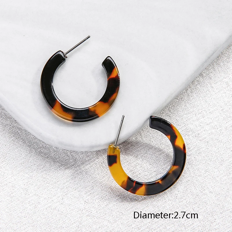 Новинка Vinatge женские акриловые геометрические серьги с черепашками большие