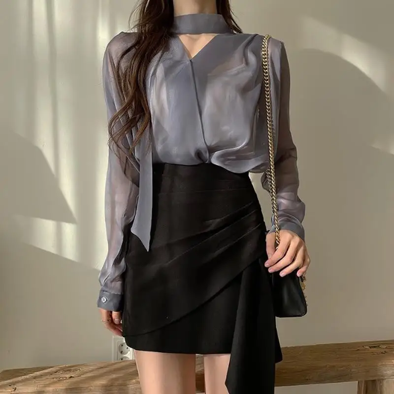 

Spring Solid Bling Shirts Women Batwing Sleeve Chiffon Blouses Casual Chemise Femme Tops Plus Size Tartan Blusas