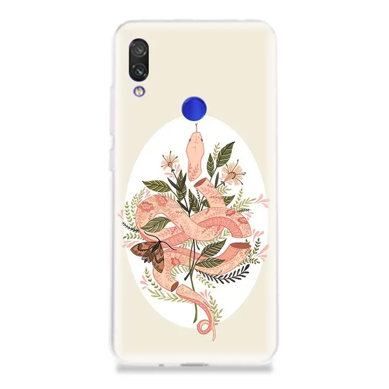 Змеей и папоротник чехол с изображением животного для телефона Xiaomi Redmi Note 7
