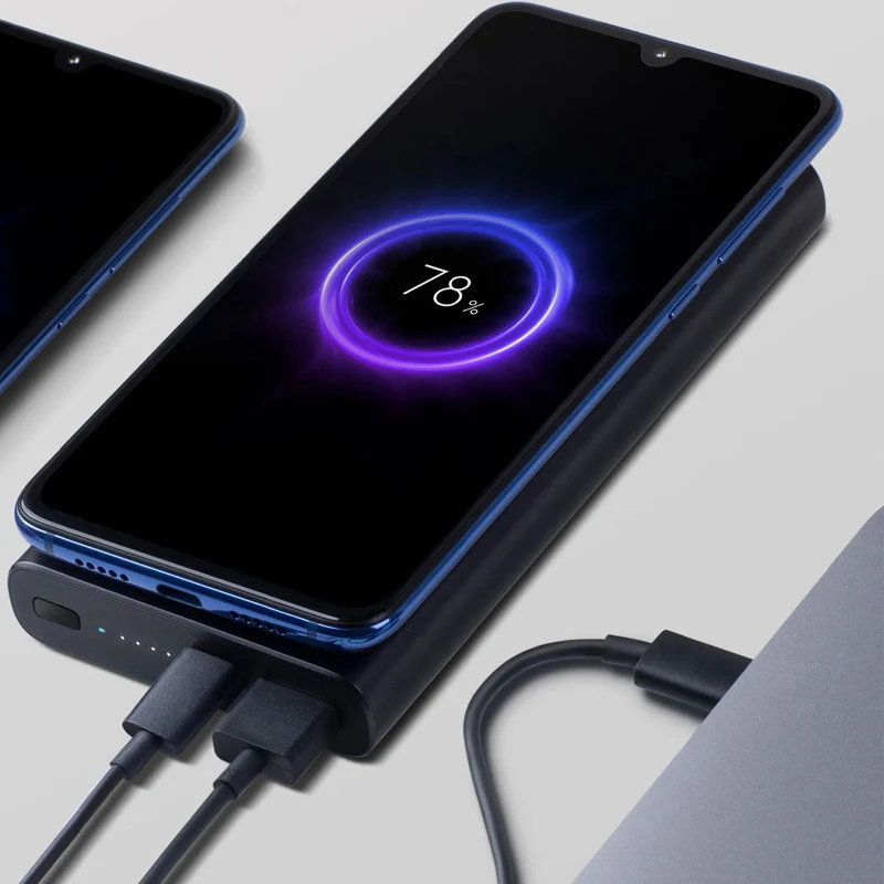 Xiaomi Беспроводной внешний аккумулятор 10000 мАч Qi быстрое зарядное устройство PLM11ZM 10000 мАч Внешний аккумулятор для iPhone X Xs MAX samsung
