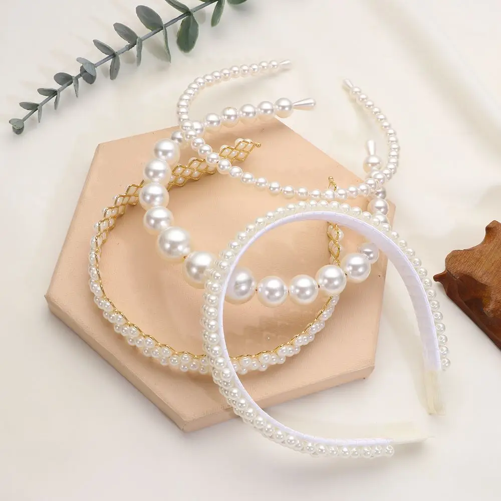 

Elegant Full Pearl Hairband Cute Headband Hair Hoops Holder Ornament Head Band Female Fashion Hair Accessories