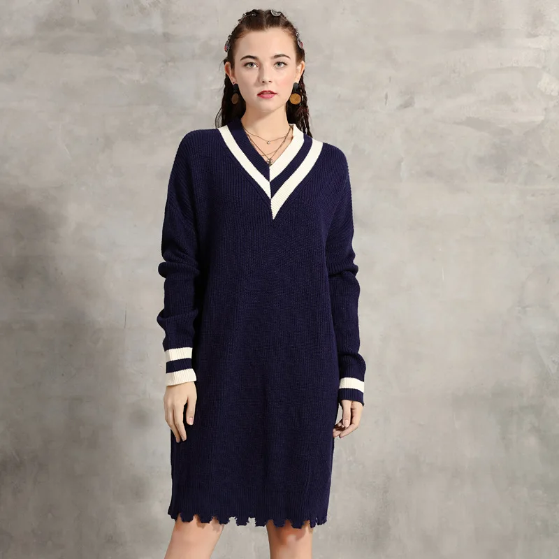 Европейская и американская женская зимняя одежда 2020 Новое свободное вязаное