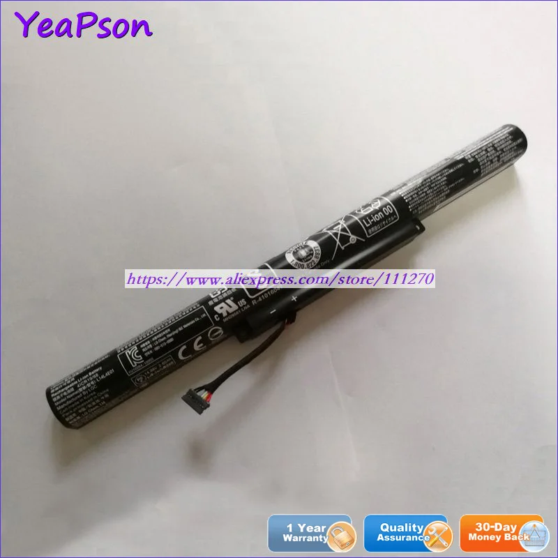 Подлинная батарея Yeapson для ноутбука 14 4 В 2200 мАч L14L4E01 L14L4A01 Lenovo Ideapad 500 Z41