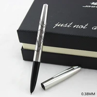 jinhao 911 pure silver steel fountain pen with 0 38mm extra fine nib smooth writing inking pens for christmas gift