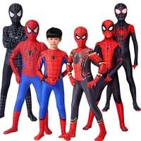 iron spider cosplay amazing spider man miles halloween costume peter parker zentai suit superhero bodysuit for kids adult