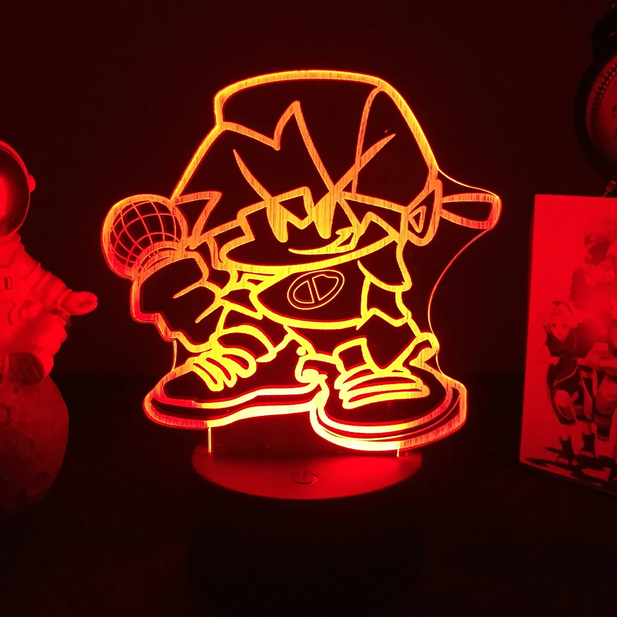 Funkin-L&aacute;mparas de mesa de viernes por la noche, iluminaci&oacute;n Led 3D para escritorio, personaje de juego de Anime, novio, regalo para ni&ntilde;os, decoraci&oacute;n de la habitaci&oacute;n del hogar-2