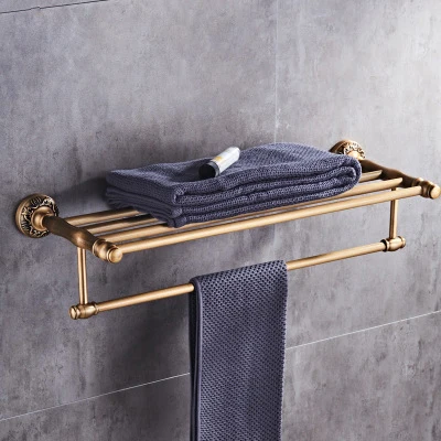 Набор аксессуаров для ванной комнаты из резного алюминия в античном стиле с