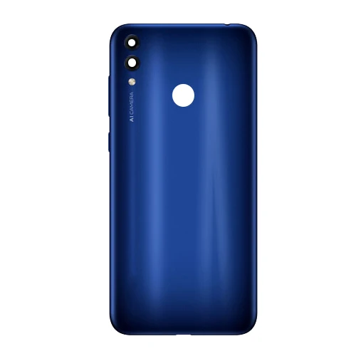 Для huawei Honor 8C задняя крышка батарейного отсека стеклянная задняя крышка корпуса дверная камера стеклянная линза для huawei Honor Play 8C запасные части - Цвет: Blue