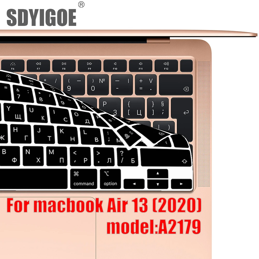 Чехол для клавиатуры с русской раскладкой macbook Air 13 2020 защитная пленка новинка