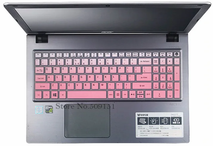 15 дюймов клавиатуры силиконовая клавиатура защитная крышка для acer Aspire e15 e 15 E5-573g 532 522 V3-574 F5-572 TMP257 E5-573 E5 573 г - Цвет: Gradualpink