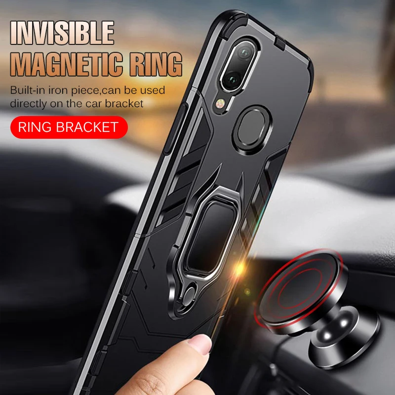 Luxury Magentic Car Ring Silicone Case For Samsung Galaxy A50 A10 A30 A60 A80 Plus A90 A40S M10 M20 M30 A70 Bumper Cover |