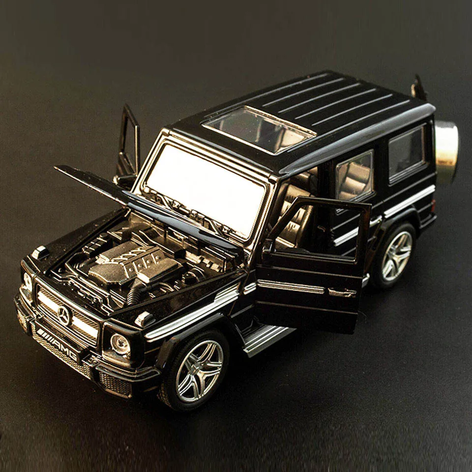 Горячая литая модель автомобиля G65 SUV 1:32, детские металлические игрушки, колеса, спортивный автомобиль, оттягивающийся, мигающий, для детей, на день рождения, рождественские подарки