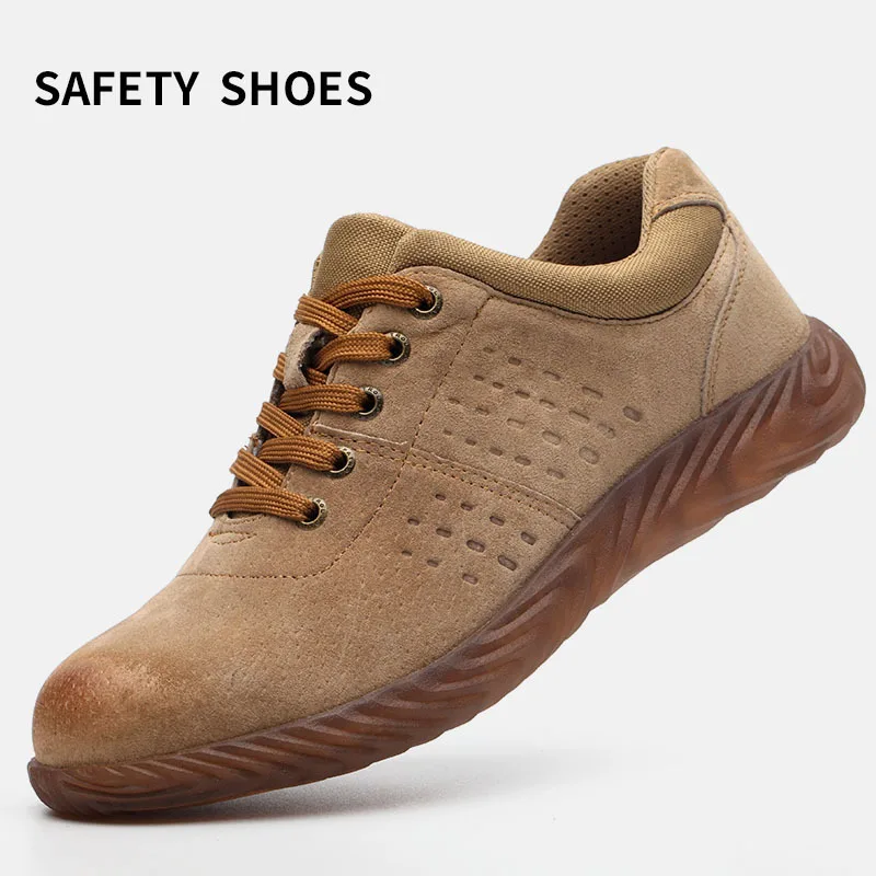 

Labor Insurance Shoes Men Steel Head Anti-smash Stab-resistant Anti-slip Electric Welder Beef Tendon Jelly Bottom Work Shoes